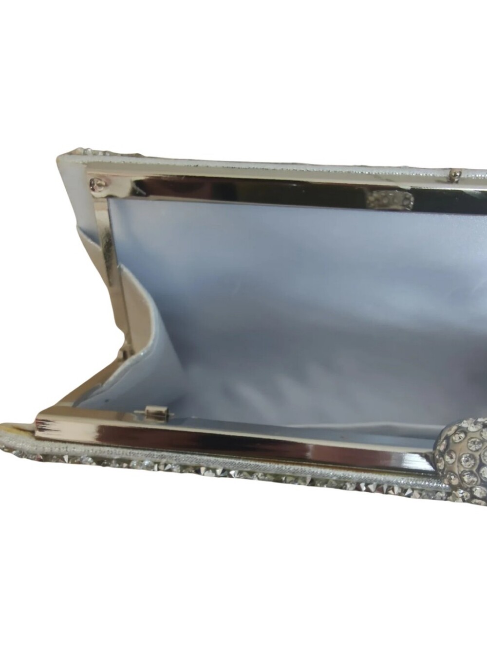 Silver Crystal Evening Clutch - Picture 6 of 7